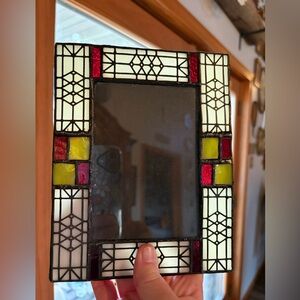 Stained Glass Mosaic Mirror Frame 3 3/8 th x 5